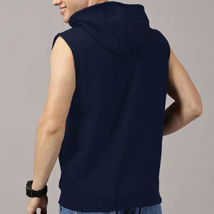 <b>Men's</b> <b>Sleeveless</b> Winter Gym <b>Hoodie</b> Tank Top Workout Muscle Bodybuilding 100% Cotton Fleece Quick Dry Breathable Eco-Friendly - Product Image 3
