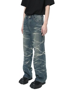Nouveau Jeans baggy délavé à l'acide de haute qualité et respirant Fabrication de vêtements personnalisés pour hommes Nouveau pantalon en jean à la mode pour hommes - Product Image 3