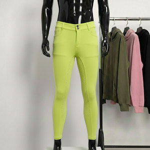 Leggings de equitación para mujer, ligeros, de spandex, con cintura alta, agarre de tela y bolsillo seguro para teléfono. - Product Image 1