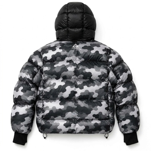 Men's Hooded Puffer Jacket <b>Warm</b> Quilted Winter Outdoor <b>Coat</b> Lightweight <b>Waterproof</b> Jacket One Apex - Product Image 2
