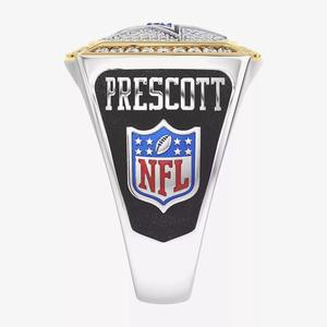 แหวนแชมป์ดัลลัส คาวบอยส์ ของแดค เพรสคอตต์ ทำจากโลหะผสม ปรับแต่งได้เต็มที่ สำหรับผู้ชาย สองสี แบบคลาสสิก ระดับโรงเรียนมัธยมและมหาวิทยาลัย - Product Image 3