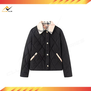 Chaqueta de mujer estilo retro con bloques de color, transpirable, de tejido holgado, con solapa, abrigo informal de corte holgado con cuello de solapa. - Product Image 3