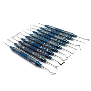 Juego de 10 Espátulas Dentales para Relleno de Composite, con Mango Azul Antideslizante, Kit de Instrumentos Manuales para Colocación de Resina - Product Image 3