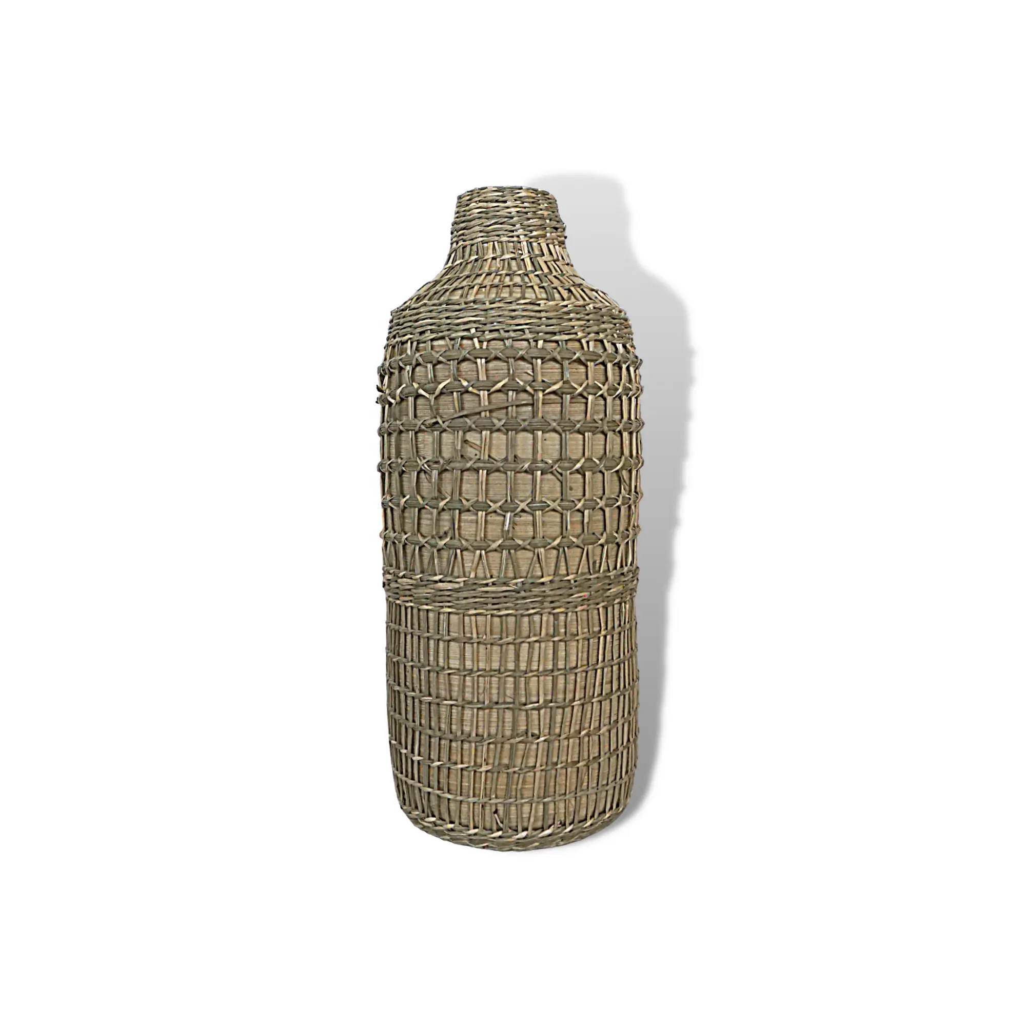 Seegras Dekor Vase (hoch) Rustikale Keramik Blumenvasen Hand gefertigtes Porzellan Dekorativ Hochwertiger Großhandel