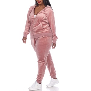 Conjunto Deportivo con Capucha Rosa para Mujer, Pantalones Largos de Color Sólido, Casuales, con Bolsillos Laterales, Transpirables, para Otoño - Product Image 2