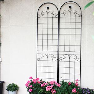 Set di 4 Tralicci da Giardino in Metallo Nero Antiruggine 86,7 X 19,7 cm, Supporto per Piante Rampicanti da Esterno - Product Image 6