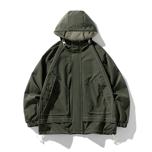 Chaqueta Acolchada con Capucha para Hombre, Impermeable, con Cierre, 100% Poliéster, con Logotipo Personalizado, Servicio OEM, Unisex, Venta Caliente - Product Image 4