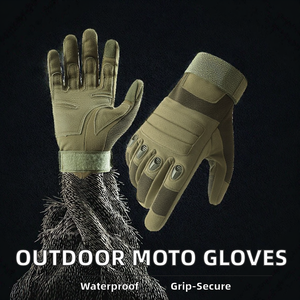 Guantes de seguridad de dedo completo con correa ajustable para la muñeca, para actividades al aire libre, tejido textil resistente al desgaste, unisex - Product Image 6