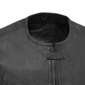 Gilet de moto en cuir véritable noir respirant pour hommes adultes, gilet de motard haut de gamme, design personnalisé, cuir personnalisable - Product Image 4