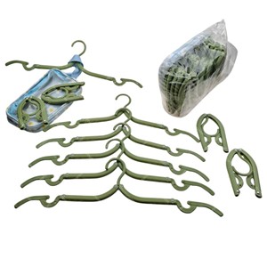 ไม้แขวนเสื้อพลาสติกพับได้แบบพกพา อุปกรณ์เสริมสำหรับการเดินทาง - Product Image 4
