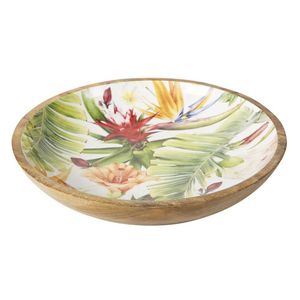 Nouvel Arrivage – Bol de Service en Bois d'Acacia avec Finition Émaillée, Décoratif, Sûr pour les Aliments, pour Fruits, Salades et Snacks, Style Rustique et Naturel - Product Image 2