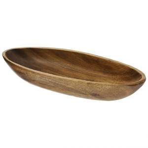 Vente en gros de bols ovales en bois massif de style japonais de luxe, en forme de bateau, pour fruits, desserts, petit-déjeuner, salades, vaisselle créative - Product Image 1