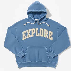 Sweat à capuche pour homme en tissu polaire doux 100% coton, chaud et confortable, coupe classique, vêtements décontractés d'hiver, mode streetwear, hip-hop, écologique - Product Image 2