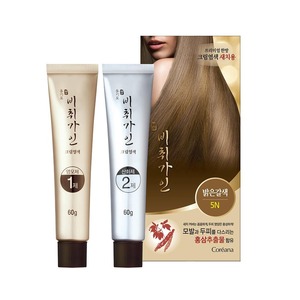 Tinte para el Cabello Color Castaño Claro con Aceite de Camelia y Ginseng Coreano 60g, Producto Multiusos para el Cuidado y Peinado del Cabello K-Beauty - Product Image 1