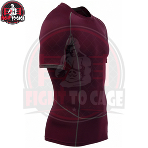Camiseta Deportiva Ajustada de Color Rojo Sólido, Hecha en Pakistán, de la Mejor Calidad, Ecológica, de Secado Rápido, 180g, Manga Corta, Spandex - Product Image 5
