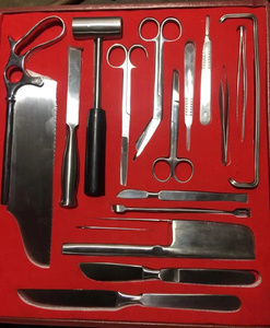 Ensemble d'instruments chirurgicaux de qualité supérieure pour autopsie post-mortem et dissection pour examens de grande envergure, ensemble durable en acier inoxydable - Product Image 1
