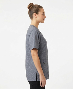 Blouse de toilettage pour animaux à manches courtes en polyester/nylon/coton avec fermeture éclair intégrale et taille ajustable pour salon de beauté et coiffure - Product Image 6