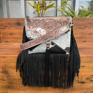 Fashionable Women's Hand Tooled Leather Crossbody Bag High Quality Genuine Leather Shoulder Bag Luxury Designer <b>Handbags</b> - Product Image 2