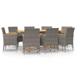 Juego de 8 Muebles de Jardín para Comedor en Gris y Gris Oscuro - Product Image 2