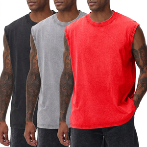 Men's Sleeveless O-Neck <b>Tank</b> <b>Top</b> Solid Color Casual <b>Knitted</b> Cotton Muscle Shirt Pink Gray <b>Black</b> - Product Image 4