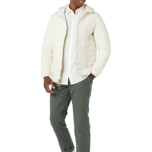 White Color Custom Logo Design Puffer <b>Jackets</b> Bubble Insulated Outerwear Windproof Down Coat <b>Jacket</b> for Men - Product Image 2
