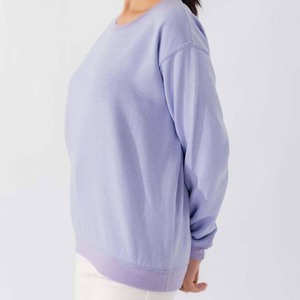 Women <b>Vintage</b> Custom <b>Oversized</b> O-Neck Casual Pullover Loose Fit Long Sleeve Knitted Polyester/Cotton Eco-Friendly <b>Sweatshirt</b> - Product Image 2