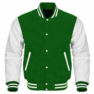 Chaqueta Híbrida Varsity para Hombre, con Capucha, Diseño Cortavientos, Estilo Retro Casual para Invierno - Product Image 1