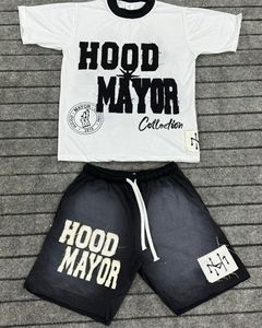 Fabricante de Ropa Personalizada para Hombre, Conjuntos de Camisetas y Pantalones Cortos, Trajes Deportivos Holgados de 2 Piezas para Verano - Product Image 1