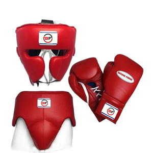 Custom Logo Boxing Gloves Set | Genuine Cowhide Leather Training Sparring Gloves + Hand Wraps OEM Wholesale Supplier - Product Image 1