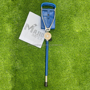 Bastón de Tiro Ajustable, Silla Plegable de Cuero de Gran Tamaño y Duradera, Asiento para Polo, Pesca, Golf, Senderismo y Caminatas - Product Image 1
