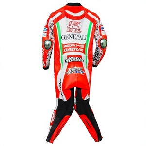 ชุดแข่งมอเตอร์ไซค์ Nicky Hayden MotoCP Rucati 1 ชิ้น หนังวัว/หนังจิงโจ้ สำหรับขับขี่มอเตอร์ไซค์/จั๊มสูท MotoCp/ชุดสำหรับนักขี่มอเตอร์ไซค์ระดับมืออาชีพ - Product Image 2