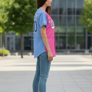 Vente directe d'usine, maillot de softball à manches courtes, nouveau style, vêtements de sport pour femmes, maillot de softball - Product Image 5