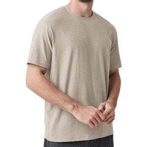 T-shirt d'été personnalisé en coton uni à col rond et manches courtes pour homme, style décontracté, respirant, doux, léger, imprimé, style urbain, vente en gros - Product Image 6
