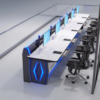 Solution de bureau modulaire pour poste de travail de salle de contrôle, table de centre de commande réglable en hauteur