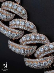 925 Sterling Silver Cuban Link <b>Chain</b> Necklace <b>Iced</b> <b>Out</b> Moissanite 18K Gold Plated Unisex Wedding Jewelry - Product Image 5