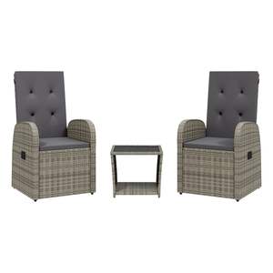 Juego de Comedor para Jardín en Gris Oscuro y Negro - Product Image 2