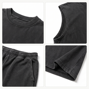 Camiseta sin mangas personalizada para hombre, estilo vintage, de algodón, corte muscular, para gimnasio, OEM, con aberturas en los brazos - Product Image 4