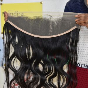 100% cheveux vierges couleur naturelle 8-32 pouces de long Bodywave 13*6 en dentelle transparente ainsi que HD dentelle suisse cheveux de temple brésilien - Product Image 6