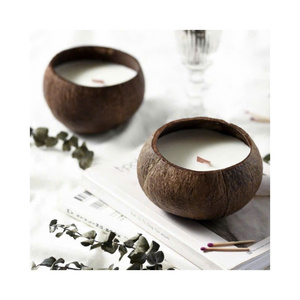 Velas de Cáscara de Coco Natural, Cera de Soja de Primera Calidad, Vela Aromática para el Mercado Internacional, Venta al Por Mayor, Exportación en Contenedores - Product Image 1