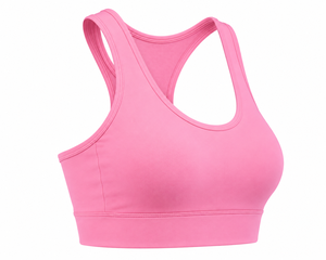 Women's Pink <b>Racerback</b> Sports <b>Bra</b> Scoop Neck Breathable Seamless Spandex Polyester High Support Yoga Activewear Gradient Front - Product Image 3