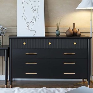 Solid Brass <b>Gold</b> Cabinet Pulls, Brushed Brass Modern Drawer Pulls for <b>Kitchen</b>, Bathroom, Wardrobe Brass <b>Handle</b> - Product Image 3