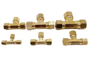 Raccord en T à compression en laiton, construction forgée, résistant à la corrosion, pour raccordement de tubes, plomberie basse pression, alimentation en eau, OEM - Product Image 6