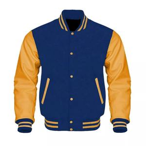 Veste de baseball personnalisée en mélange de laine, style varsity tendance avec fermeture à boutons-pression - Product Image 1