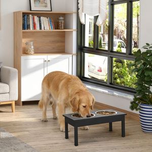Elegante Stazione di Alimentazione per Animali Domestici in Acciaio Inossidabile con Mobile Contenitore Portatile Automatico per Cibo Gatti con Funzione Rialzata - Product Image 6