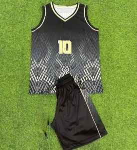 Uniforme de Baloncesto Personalizado al por Mayor de Alta Calidad, Conjunto de Sublimación de Camisetas de Fútbol Unisex, Impresión de Logotipo Personalizado, Bordado en la Parte Superior - Product Image 2