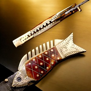 Couteau de chasse pliant en acier Damas de qualité supérieure, manche en acier Damas, emballage en boîte, vente en gros B2B, fabricant OEM de luxe TARJ - Product Image 6