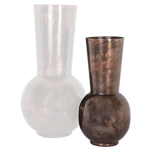 Decor With Purpose Handmade Bronze Tabletop <b>Vase</b> Rustic Design 42cm Height Ø15cm Top Ø20.5cm Base - Product Image 4