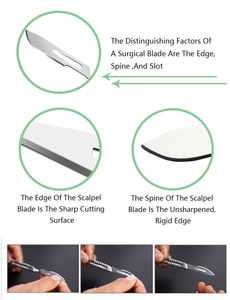 Bisturí Quirúrgico Desechable Estéril con Certificación CE # Bisturí Dental Manual Clase II con Mango de Plástico/Acero Inoxidable OSEN - Product Image 6