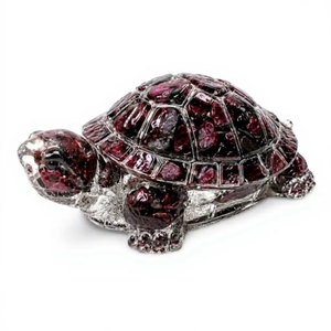 Tortuga de Cristal de Orgonita de 2.7 Pulgadas, Figura de Tortuga de Granate Hecha a Mano con Chips de Resina, Decoración Feng Shui para el Hogar, Regalo - Product Image 2