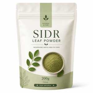 Poudre de Sidr sélectionnée 200g, 100% naturelle, issue de feuilles de Sidr, idéale pour les mélanges de boissons et les soins capillaires naturels et la croissance des cheveux. - Product Image 1